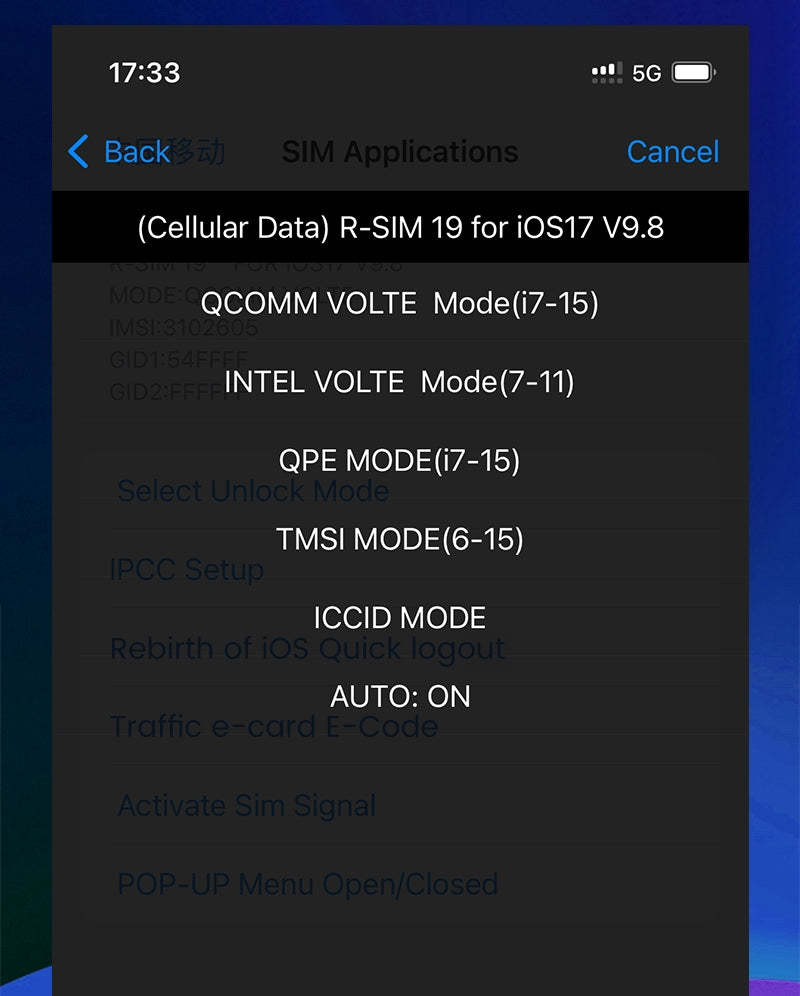 Rsim19 Card Unlock Chip for iOS17 15 14 13 12 11