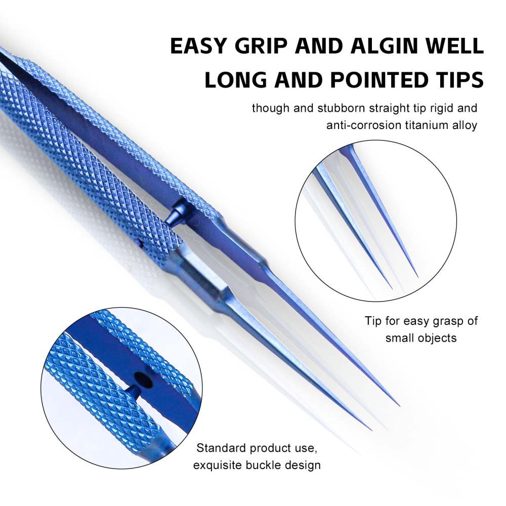 Multi-purpose Mini Tweezers with Precision Pointed Tips Titanium Tiny Tweezers for DIY and Daily Work