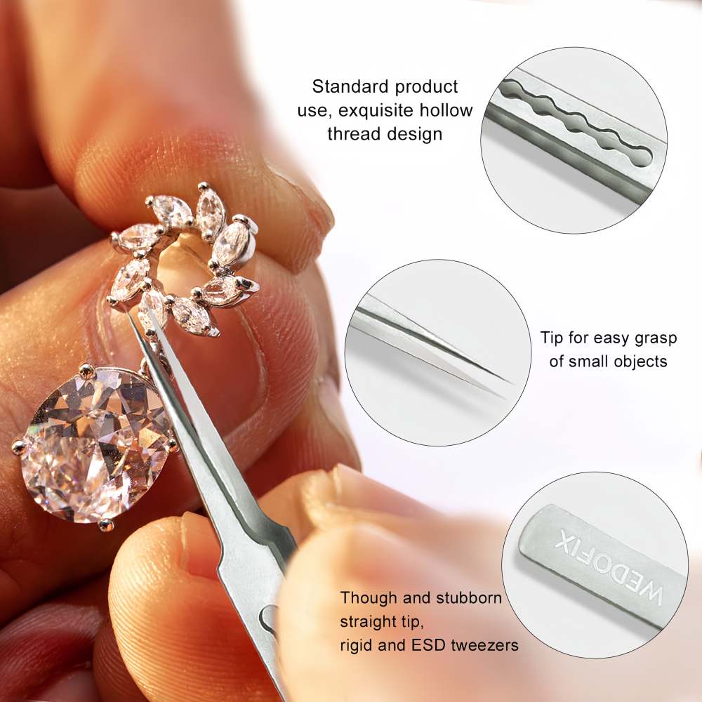 Extra Long Pointed Tweezers for Splinters Precision Fine Titanium Tweezers for Electronics Repair