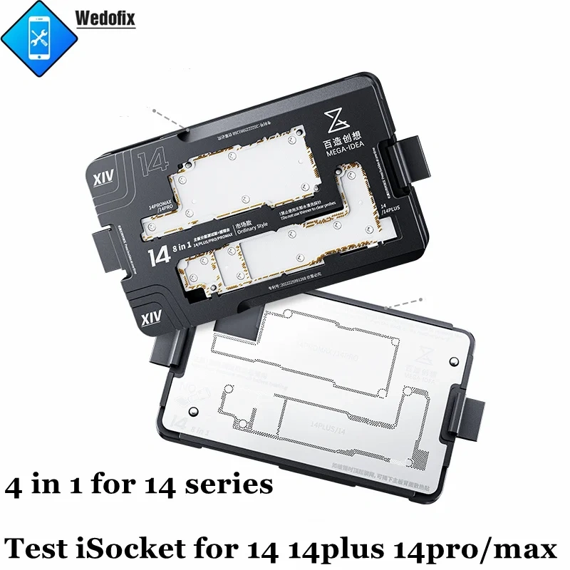 MEGA-IDEA iSocket Phone Motherboard Test Fixture Logic Board Test Socket Layered Testing Frame for iPhone 14 13 12 11 X Repair