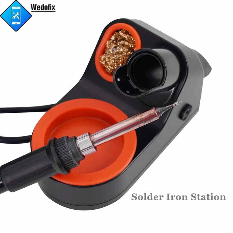 M Triangle 2 in 1 Solder Iron Station Digital Display Hot Air Gun 700W 450℃ Constant Temperature Lead Free Soft Whrilwind