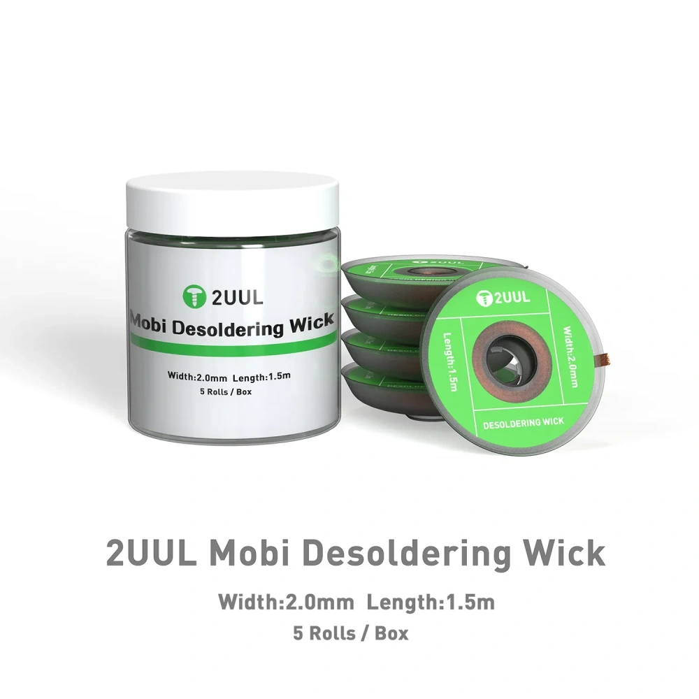 2UUL DW01 5pcs /lot Desoldering Wick Weld Tin Ribbon for Mobile Phone BGA CPU Electronics Components Soldering Work