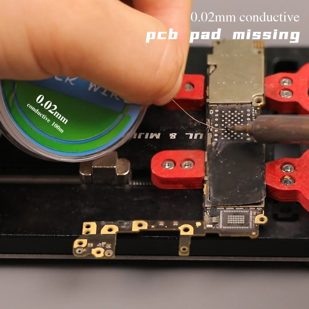 2UUL 0.02mm Insulated Ultrafine Jumper Wire Phone Fingerprint Repair Flying Line for Mobile Phone Motherboard Repair - 100m