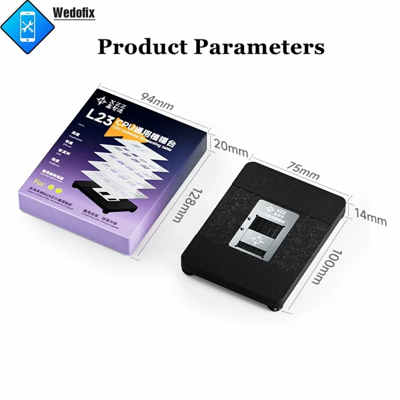XZZ  L23 CPU Reballing Stencil with Position Mold BGA Reball Template for A16 A15 Qualcomm Hisilicon MediaTek Plant Tin Tools