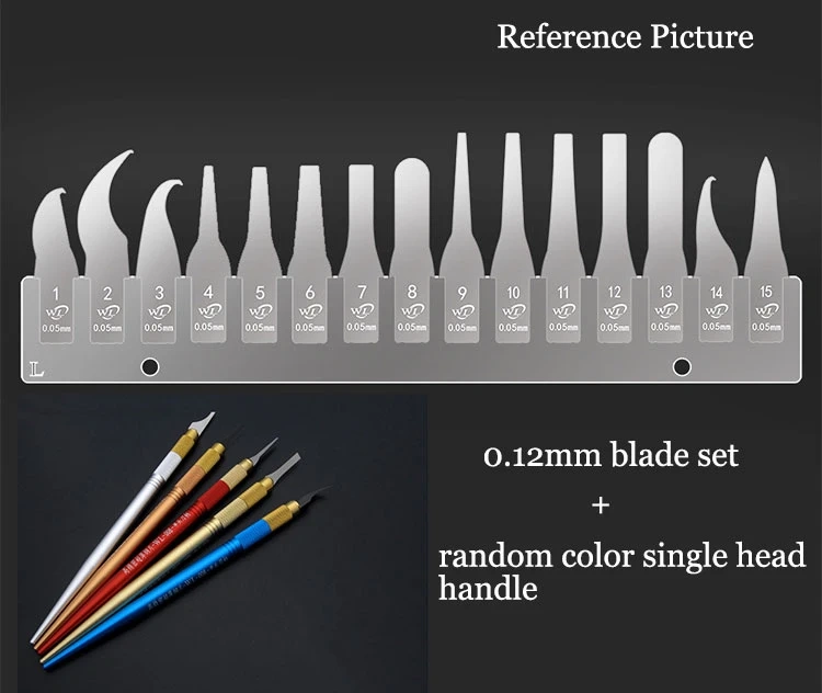 WL 15 in 1 Degumming Blade Set Ultra Thin Scraping Knife Kit for CPU Layering Motherboard Chip IC Edge Glue Remove Rework Tool