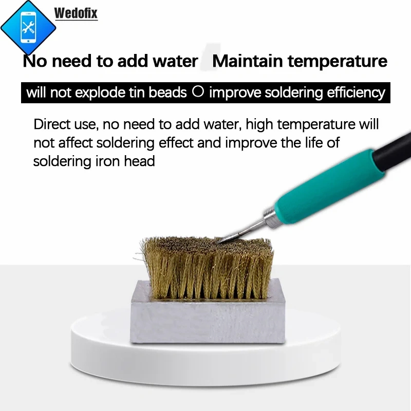WL Electric Soldering Iron Tips Cleaning Brush Anti-Static Welding Iron Head Maintenance Aging Resistance Tool