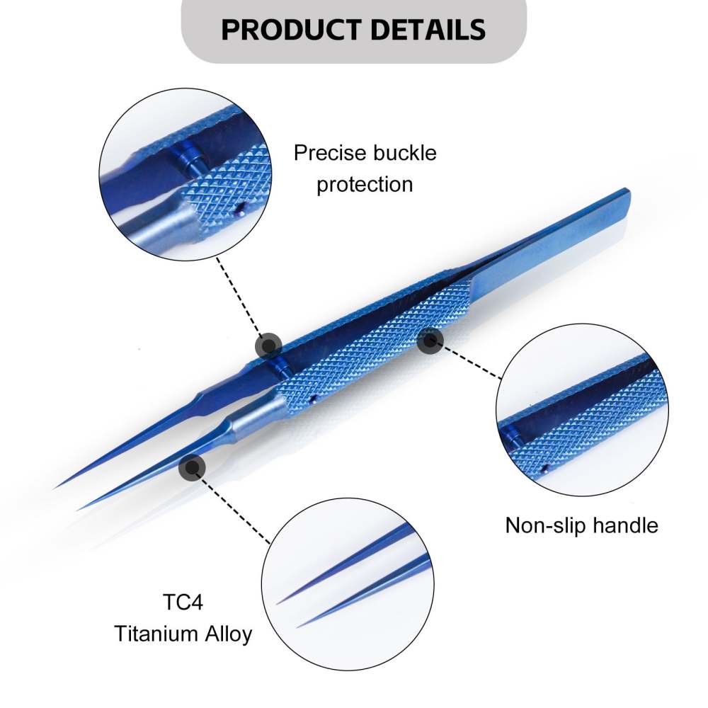 Multi-purpose Mini Tweezers with Precision Pointed Tips Titanium Tiny Tweezers for DIY and Daily Work