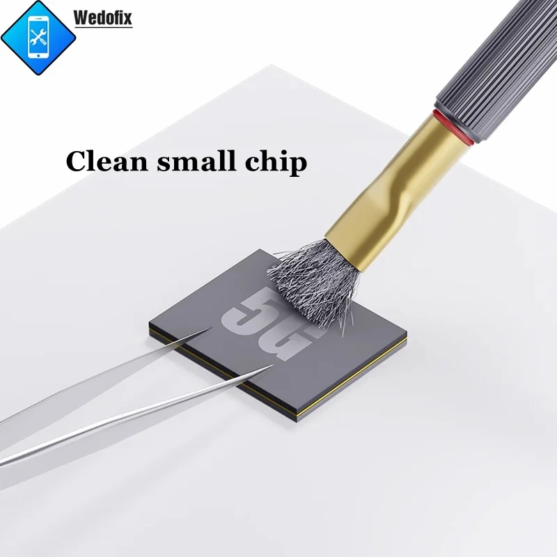 Qianli 012 Low Gravity  Clean Steel Brush Heat Resistance Fur Brush for Electronics PCB Board Glue Tin Cleaning