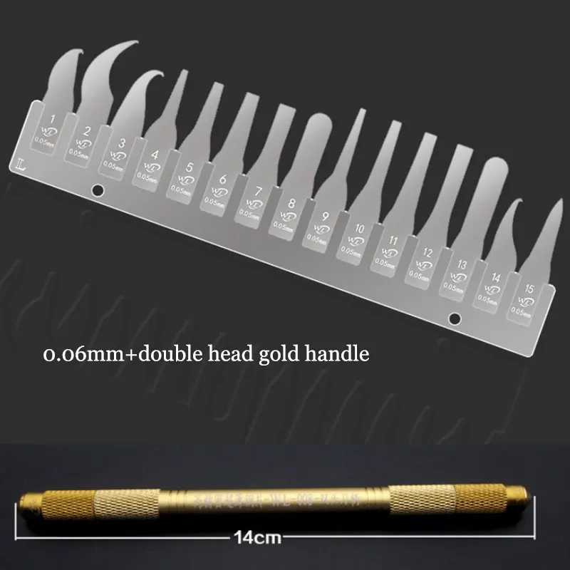 WL 15 in 1 Degumming Blade Set Ultra Thin Scraping Knife Kit for CPU Layering Motherboard Chip IC Edge Glue Remove Rework Tool