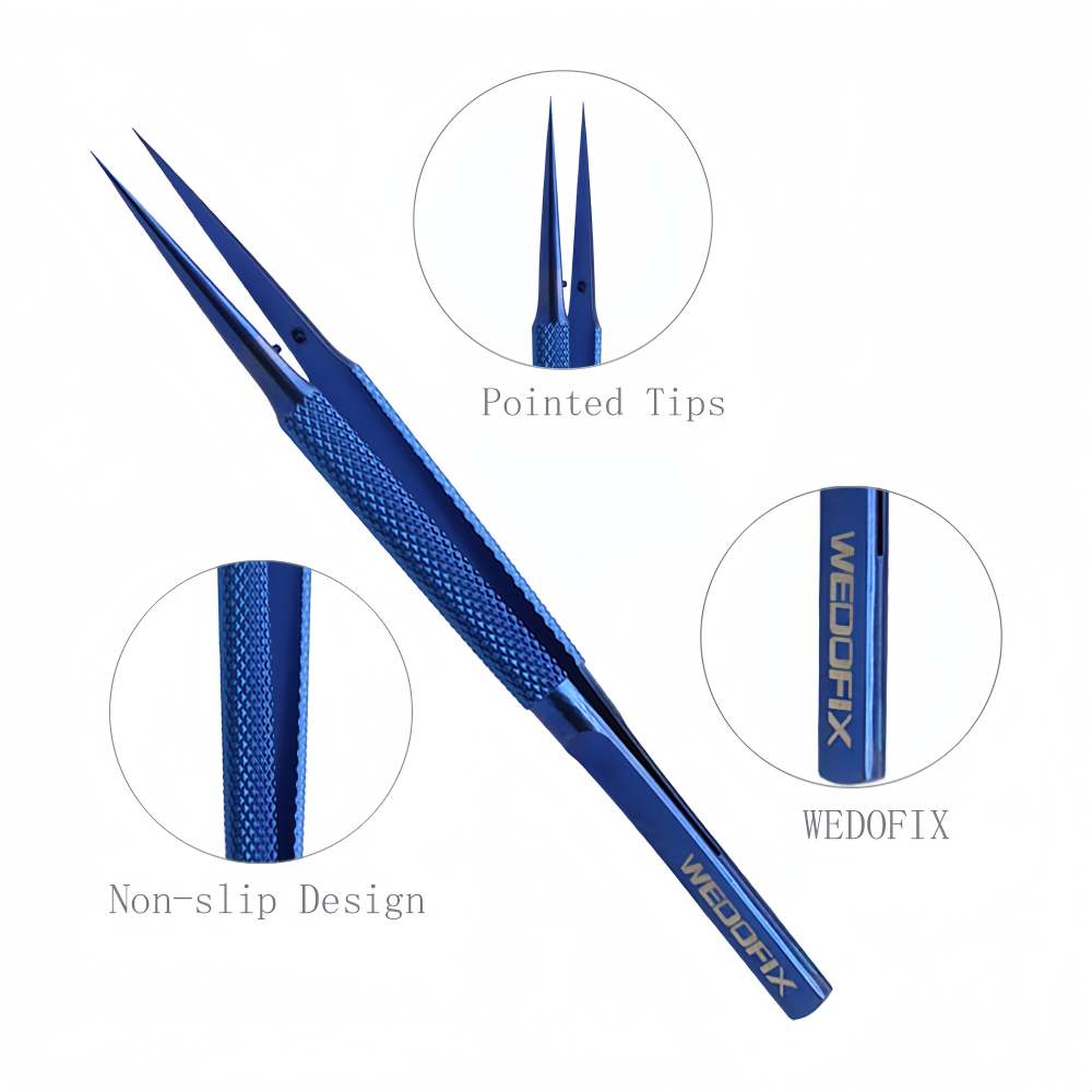 WEDOFIX High Precision Titanium Alloy Professional Tweezers for Electronics Repair Personal Hobby DIY Job