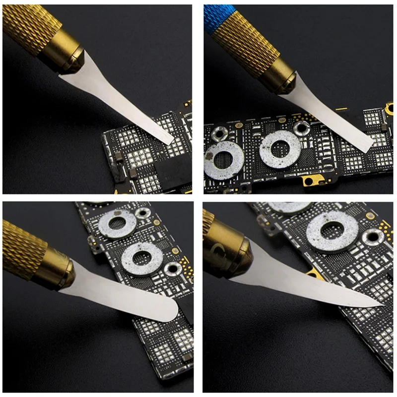 WL 15 in 1 Degumming Blade Set Ultra Thin Scraping Knife Kit for CPU Layering Motherboard Chip IC Edge Glue Remove Rework Tool