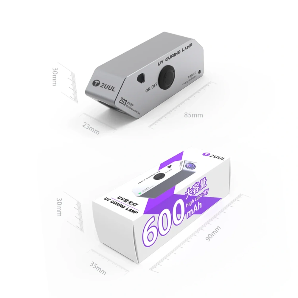 2UUL SC05 UV Light for Resin Curing with Type-C Port High Capacity Multi-functional UV Curing Lamp Green Oil Quick Drying Tool