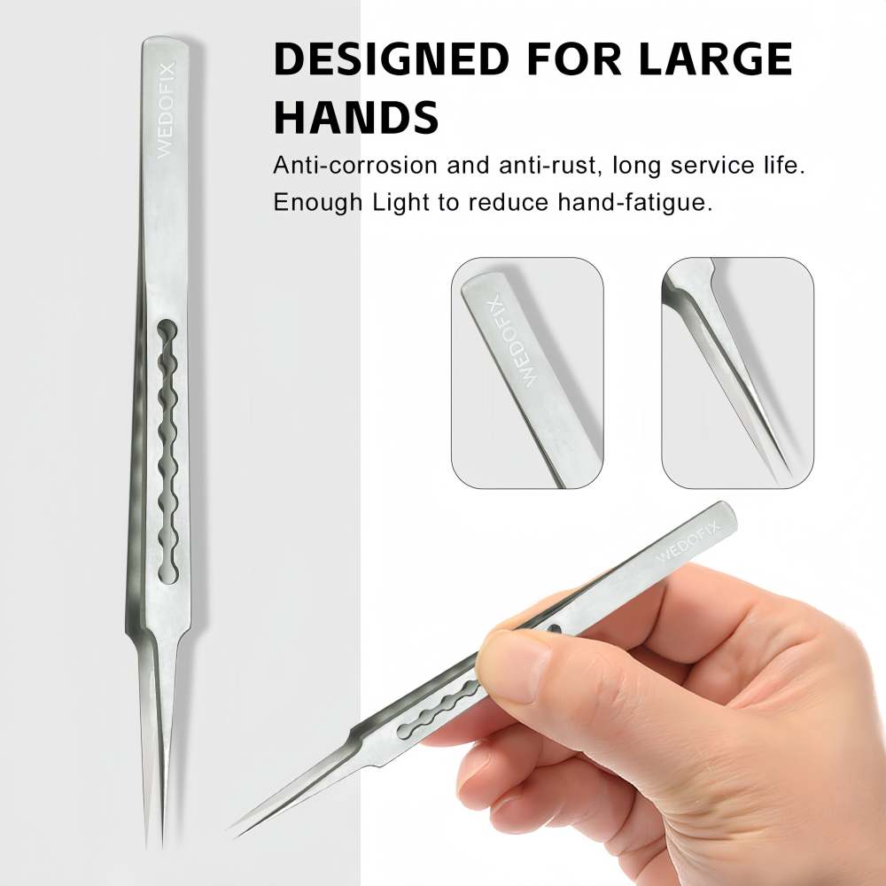 Extra Long Pointed Tweezers for Splinters Precision Fine Titanium Tweezers for Electronics Repair