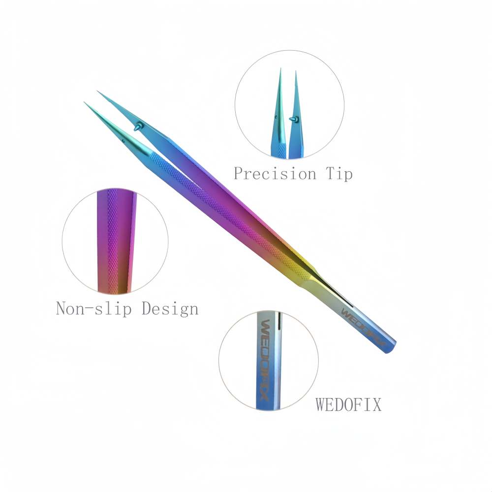 Extra Long Titanium Tweezers with Sharp Tips Grip Steady without Shaking for Crafting DIY Work