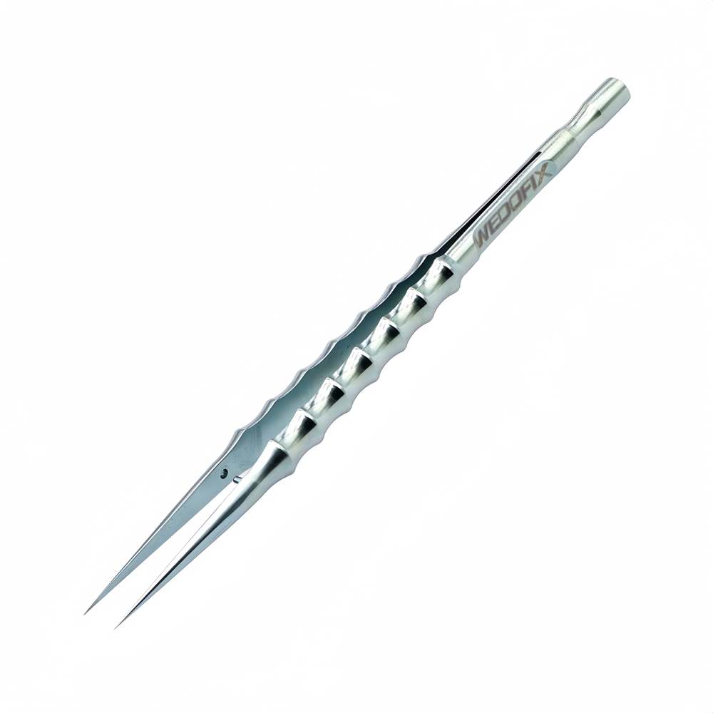 Cyan-Bamboo Extra Long Titanium Tweezers with Unique Design for Tiny Components Splinters
