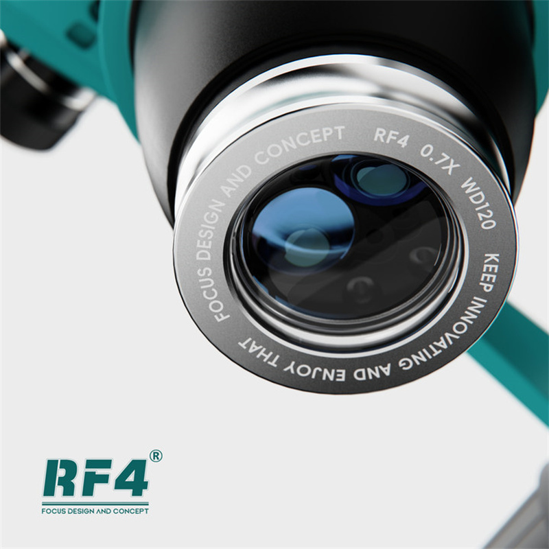 RF4 0.7X 0.5X Metal Barlow Lens Microscope Object Camera Lens 48mm for Stereo Zoom Microscope Trinocular Microscope Accessories