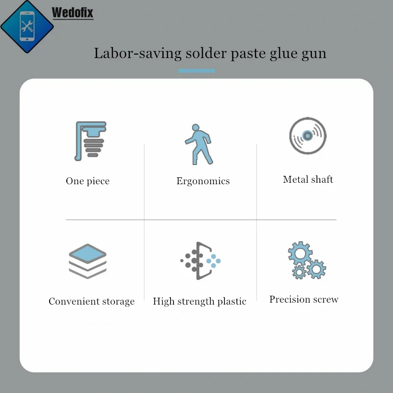Solder Paste Extruder Solder Flux Glue Gun Welding Oil Squeeze Booster for Phone Repair Micro Soldering Work