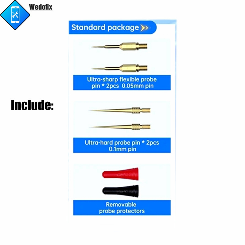 JCID ZF005 Universal Multimeter Pen with Ultra-fine Lead 0.05mm 0.1mm Test Lead Kit for iPhone Electronics Current Detect Repair