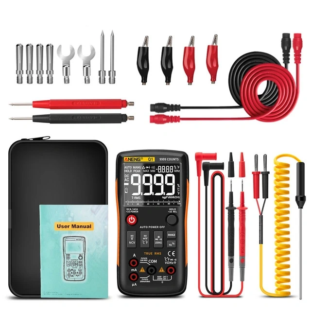 ANENG Q1 Digital Multimeter 9999 Counts Profesional Analog Multimetro DIY Transistor Capacitor NCV Testers Lcr AC DC Meter