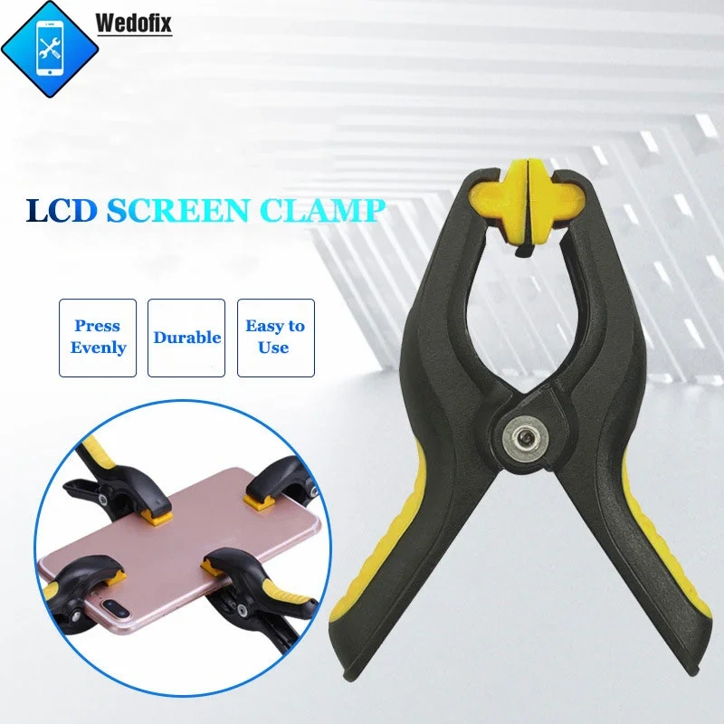 4Pcs Cellphone LCD Screen Clamp Universal Spring Fixing Clip Opening Pliers for iPhone iPad Sumsung Screen Refurbish Fasten Set