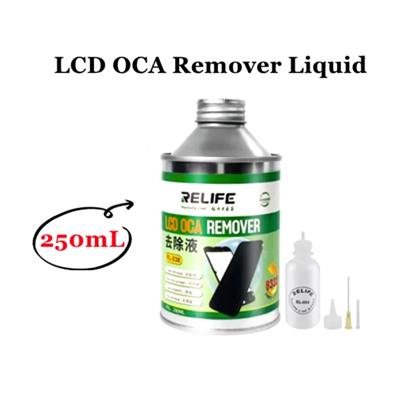 Relife 250mL OCA Glue Remover Liquid Polarizer Remover Glue without Damage Screen for Samsung iPhone LCD screen Refurb Replac