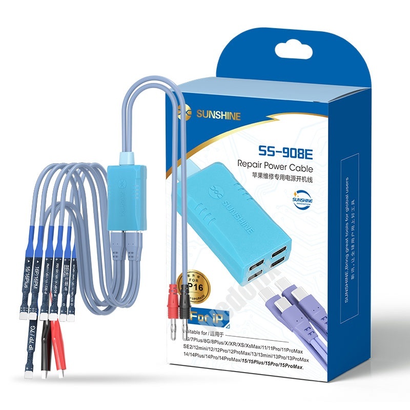 Sunshine SS-908E DC Power Supply Cable Battery-free Startup Intelligent Anti-burn for iPhone 6 - 16PM