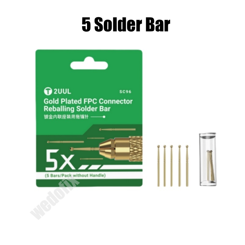 2UUL SC98 Tin-drag Needle Set Planting Tin Helper with 5 Soldering Bar for Soldering Work Logic Board Repair
