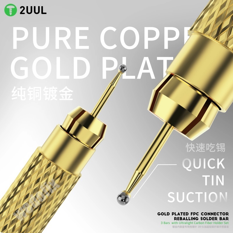 2UUL SC98 Tin-drag Needle Set Planting Tin Helper with 5 Soldering Bar for Soldering Work Logic Board Repair