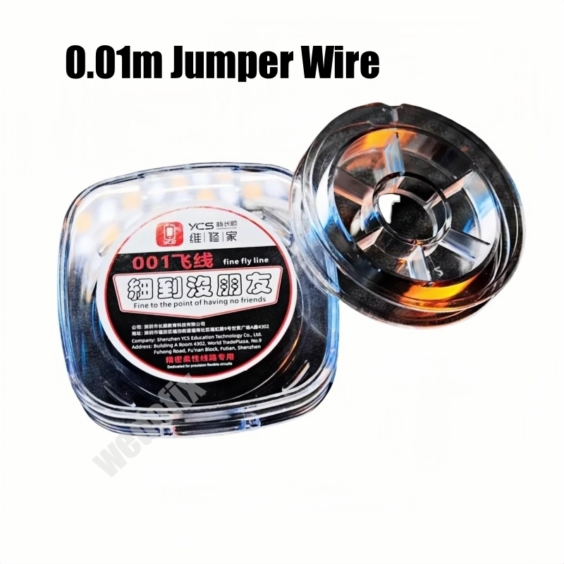 YCS 0.01mm Silver Jumper Wire Flying Line for PCB Motherboard Repair