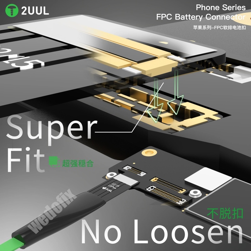 2UUL BT03 Battery FPC Connector Super Flexible Battery Socket for iPhone 16 15 14 13 12 11 X 8 7 6