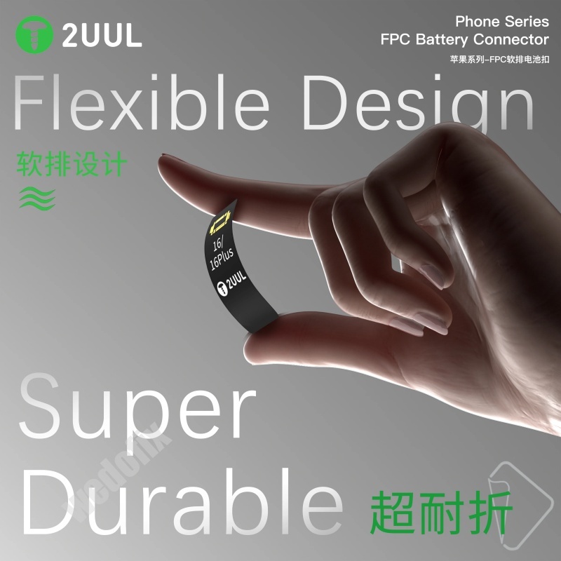 2UUL BT03 Battery FPC Connector Super Flexible Battery Socket for iPhone 16 15 14 13 12 11 X 8 7 6