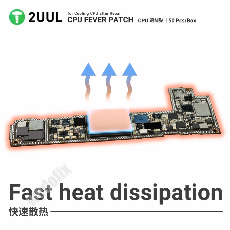 2UUL SC09 CPU Cooling Pad Small Size Thermal Mat for Electronics Mobile Phone Macbook Repair