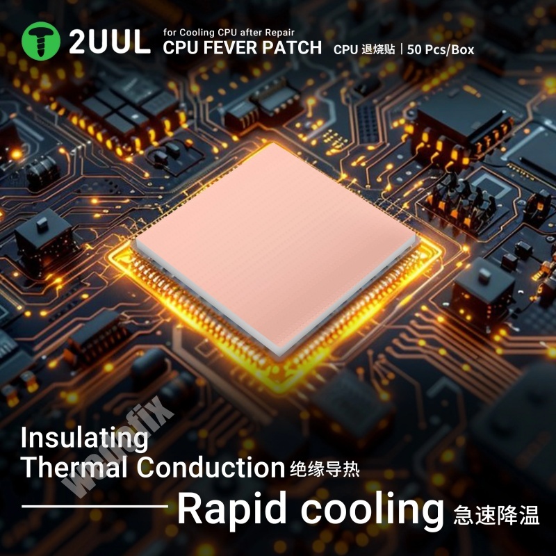 2UUL SC09 CPU Cooling Pad Small Size Thermal Mat for Electronics Mobile Phone Macbook Repair