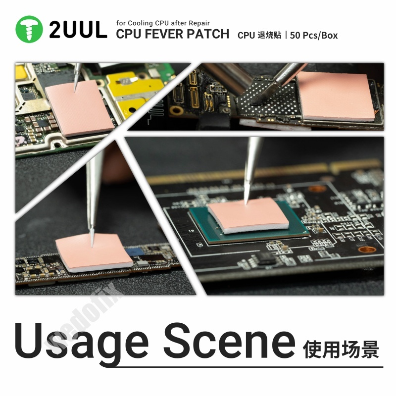 2UUL SC09 CPU Cooling Pad Small Size Thermal Mat for Electronics Mobile Phone Macbook Repair