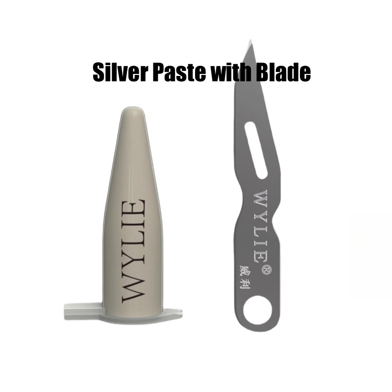 Wylie Silver Conductive Paste with Professional Blade Screen Repair Silver Paste for iPhone LCD Line Problem Fixing
