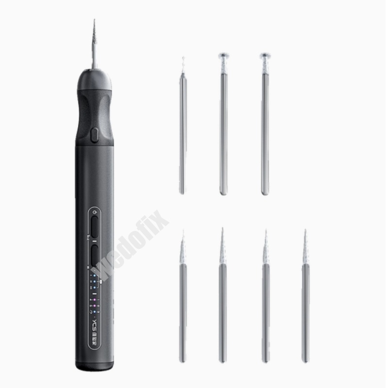 YCS Repair Home Smart Electric Grinding Pen Phone Motherboard Polish Pen with 7 Drills Type C Port for Logic Board Chip Repair