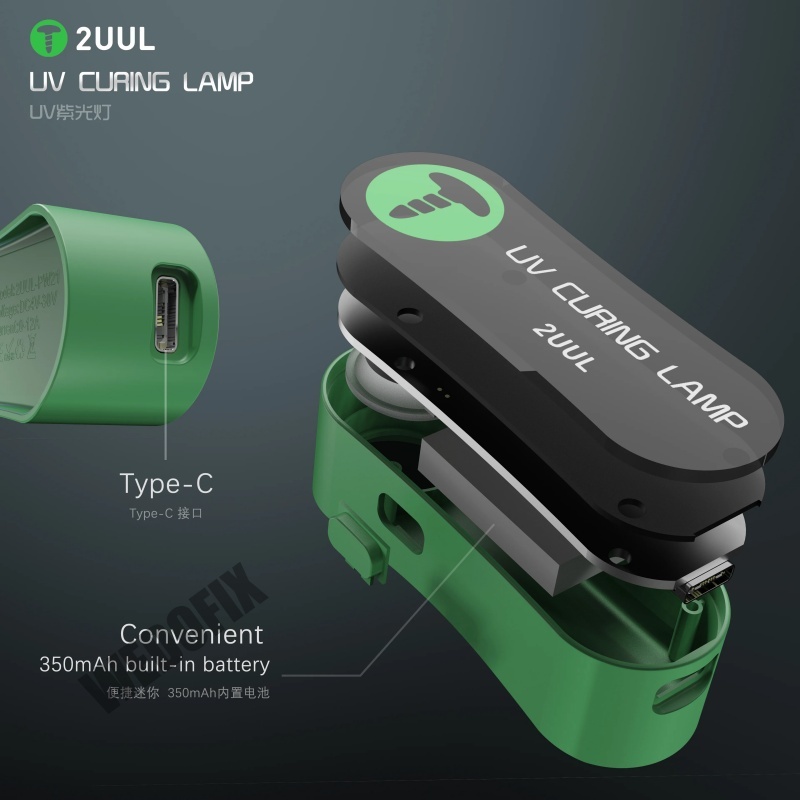 2UUL SC08 UV Curing Lamp Type C Charging Port for Solder Mask Using