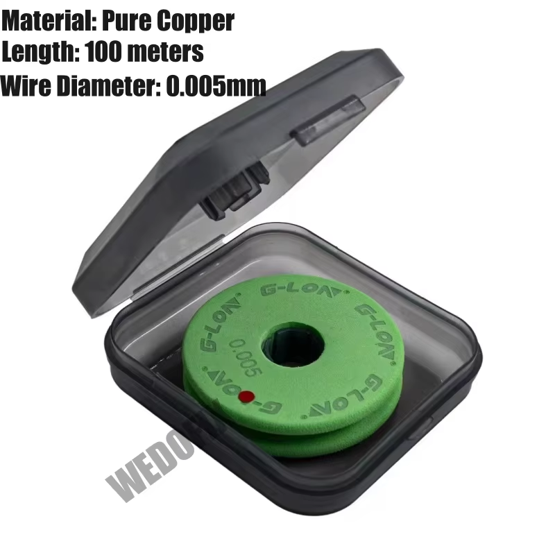 G-Lon 0.005mm 100 Meter Professional CPU Jump Wire Non-Enameled Cooper Wire Insulated Solder Wire for Micro Soldering Work