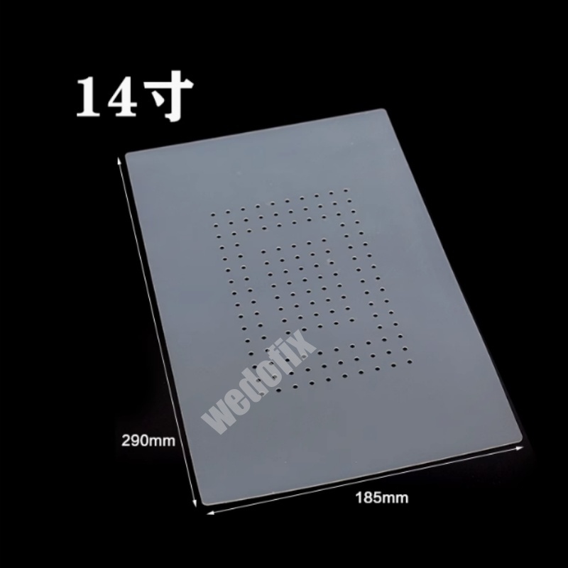 7inch 14inch Anti-slip Rubber Pad Small Hole Silicone Pad Phone Separartor Machine Replacement Insulation Mat - 5pcs/pack
