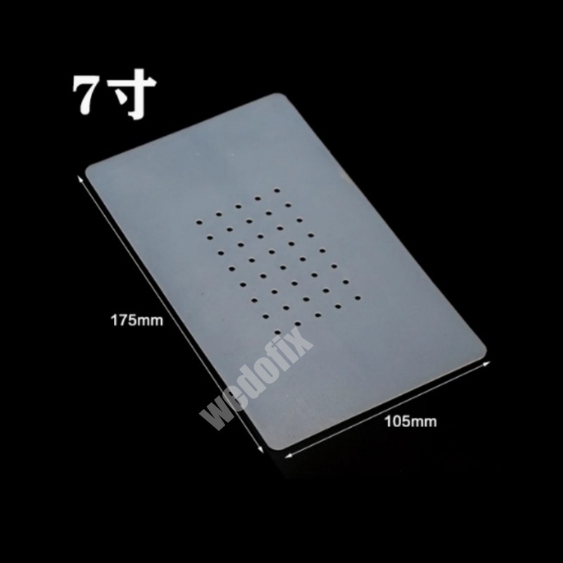 7inch 14inch Anti-slip Rubber Pad Small Hole Silicone Pad Phone Separartor Machine Replacement Insulation Mat - 5pcs/pack