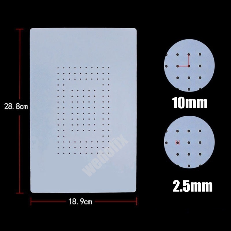 7inch 14inch Anti-slip Rubber Pad Small Hole Silicone Pad Phone Separartor Machine Replacement Insulation Mat - 5pcs/pack