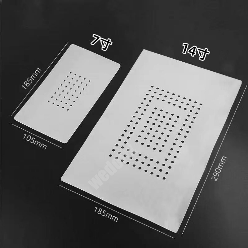 7inch 14inch Anti-slip Rubber Pad Small Hole Silicone Pad Phone Separartor Machine Replacement Insulation Mat - 5pcs/pack