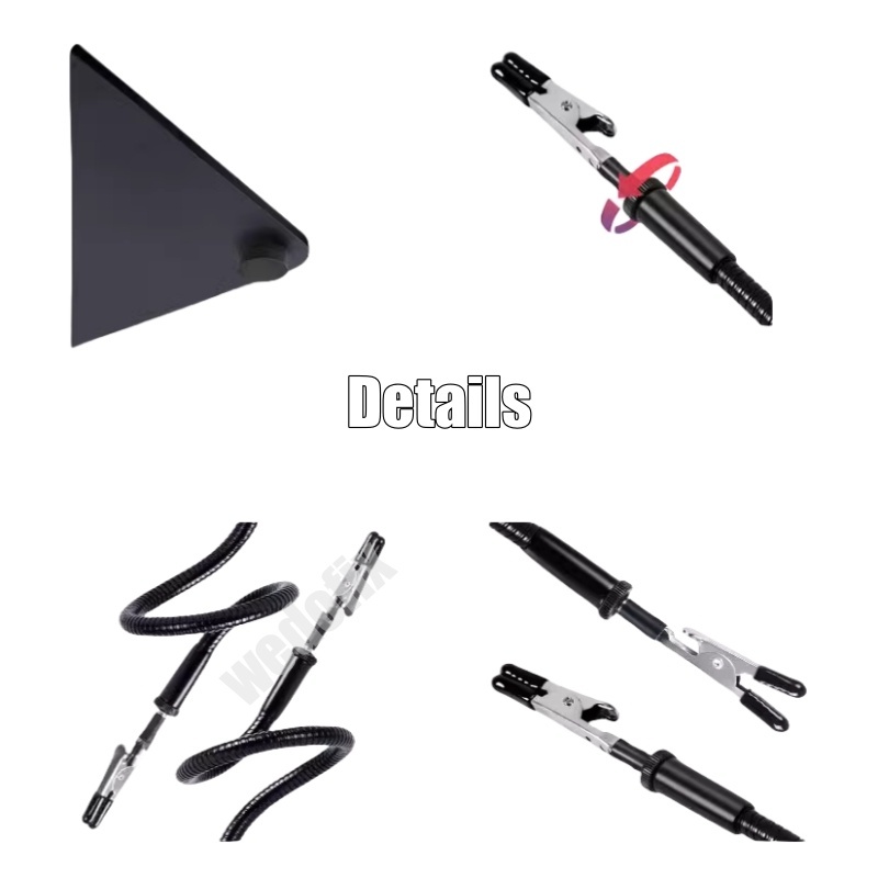 MTriangle Multifunctional Solder Helper with 4Pcs Clip Adjustable Tube Chip Fixed Holder with Magnifier Glass for Soldering Work