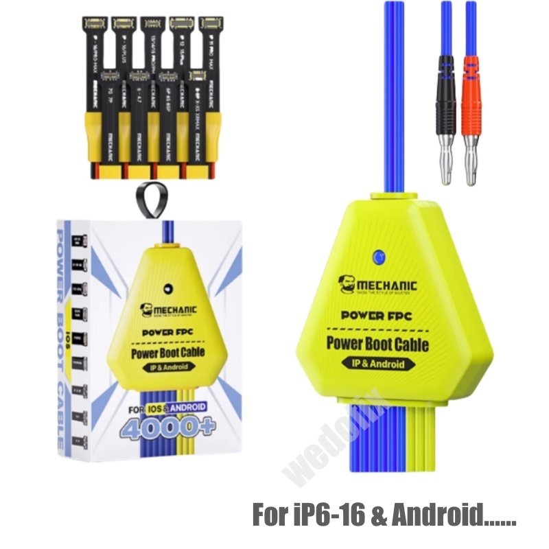 Mechanic Power Supply Cable Thicker Cooper Wire Soft FPC Flex for iPhone 16 15 14 13 12 11 X 8 7 6 & Android