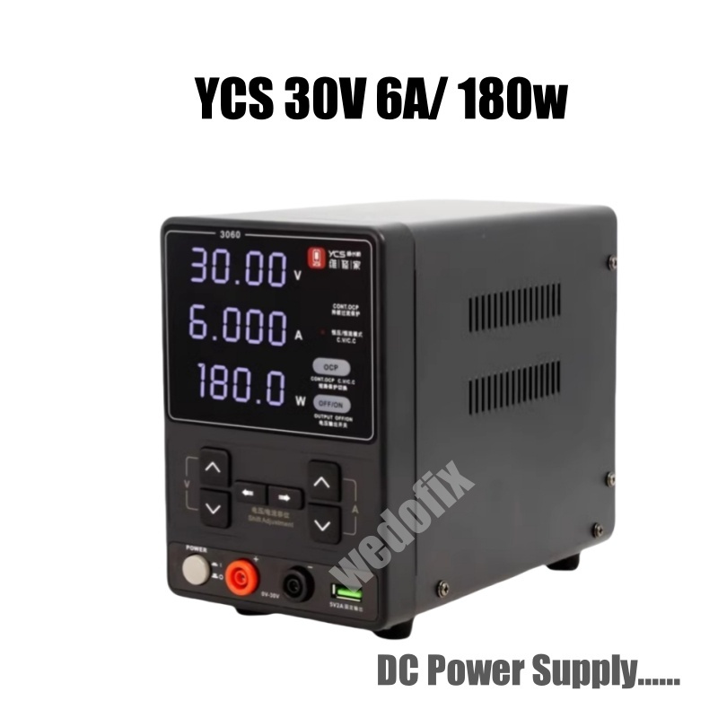 YCS 30V 6A 180W Digital Display DC Power Supply for Mobile Phone Electronics Repair