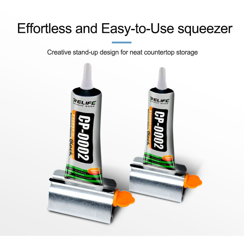 2pcs/Lot - Relife Universal Glue Squeezer Stainless Steel Screen Adheisve Pusher No Waste and Easy Operation