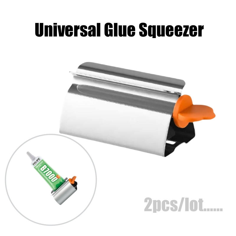 2pcs/Lot - Relife Universal Glue Squeezer Stainless Steel Screen Adheisve Pusher No Waste and Easy Operation