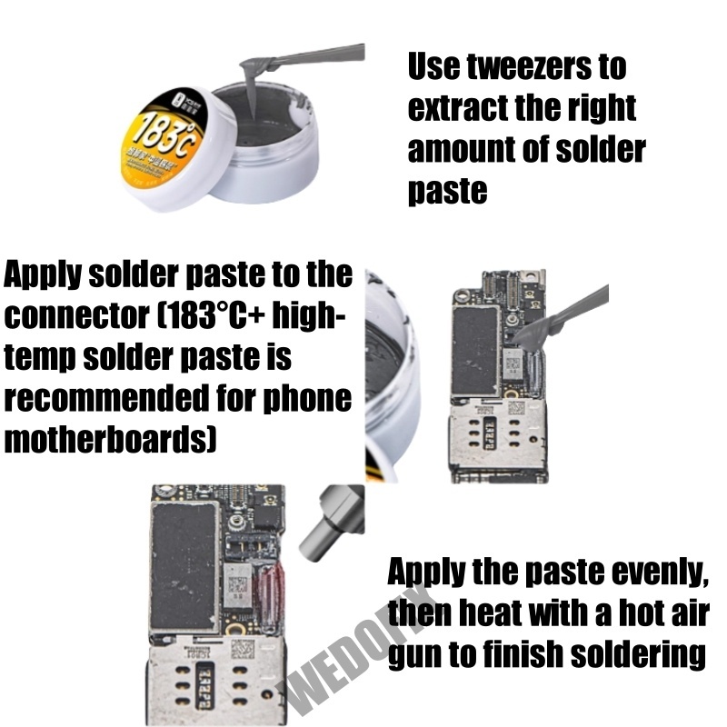 YCS Lead Free Solder Paste High Temp Repair Solder Flux for iPhone Electronics Soldering Work