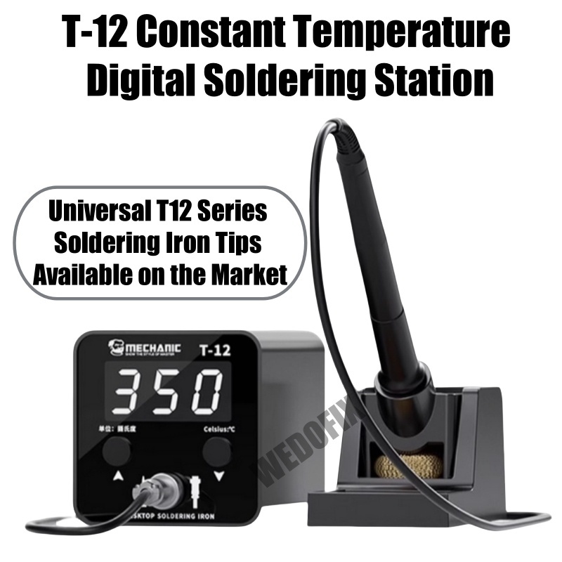 Mechanic T12 Soldering Iron Station with Digital Display Temperature Control for Phone Repair Soldering Work