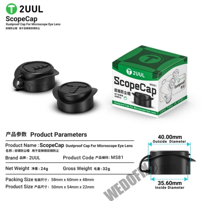 2UUL MS81 Dustproof Cap for Microscope Eye Lens Easy Install Prevent Dust